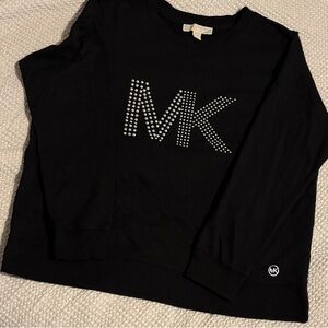 Michael Kors Black Sweatshirt with Silver Studded Logo